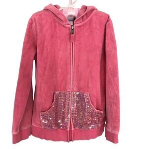 Circco Girls Hoodie Jacket Zipper Front Kangaroo Pockets Size 6X Pink